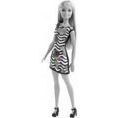 Barbie - Divatos Barbie fekete-fehr cskos, virgos ruhban