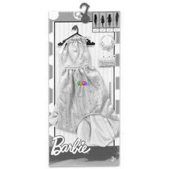 Barbie ruhk - Rzsaszn, csillagos ruha kzepes mret Barbie-ra