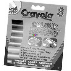 Crayola - 8 db lemoshat vastag filctoll, fehr tblra