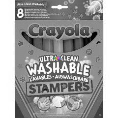Crayola - Kimoshat filctoll nyomda, 8 db