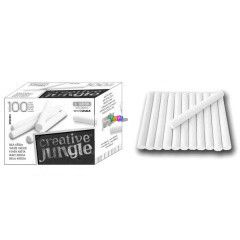 Creative Jungle - 100 darabos kerek, pormentes krta szett, fehr