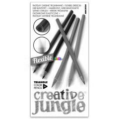 Creative Jungle - Hromszglet, hajlkony, sznes ceruza, 12 db