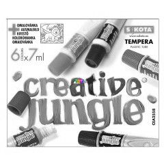 Creative Jungle - Tubusos tempera kszlet kifestvel, 6 x 7 ml